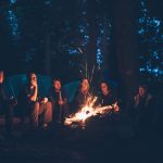 Acampada con amigos