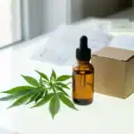 Frasco con cuentagotas para comparar aceites de CBD